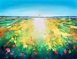 Rainbow Sea by Anna Gammans - Original Painting on Stretched Canvas sized 18x14 inches. Available from Whitewall Galleries